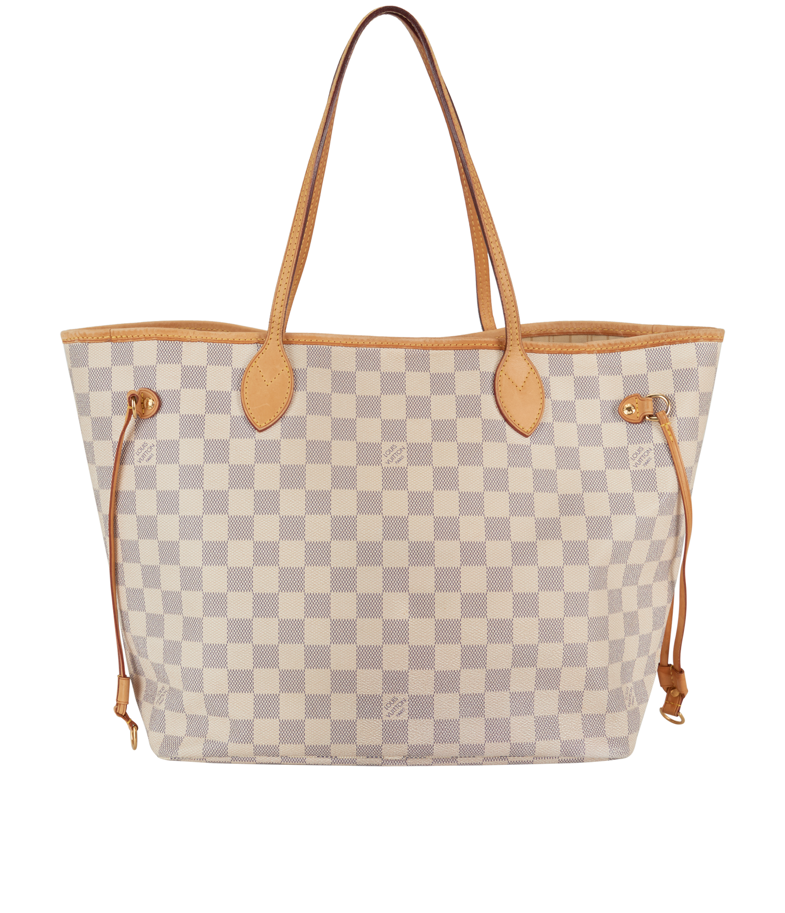 Neverfull MM, &pound;750, Handbags, White, Canvas, Back view